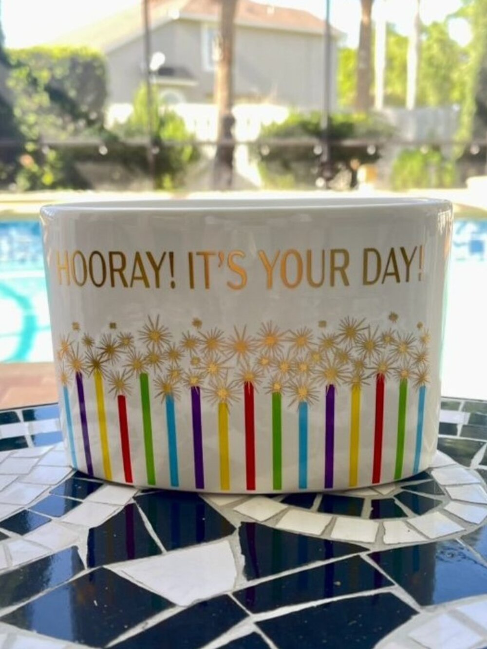 Hooray It’s Your Day Ceramic Birthday Vase Planter - Picture 8 of 8